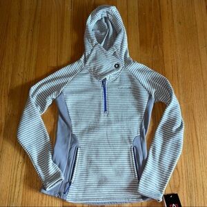 Avalanche Striped Blue Women's Hoodie Size S NWOT